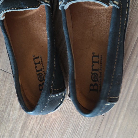 Born Nerina Navy Penny Loafers - Classic Slip-On Shoes - Picture 4 of 6